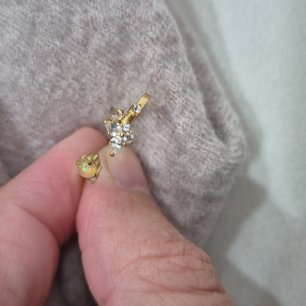 925 Sterling Silver Cz Ring Adjustable By Bisoulovely